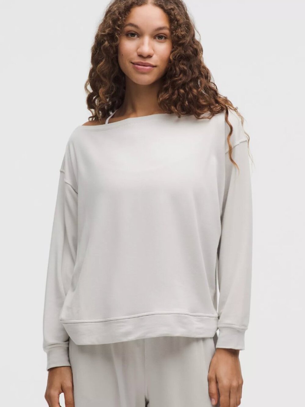 Lululemon BeCalm Oversized Boatneck Long Sleeve Size L NWT Soft Modal Top